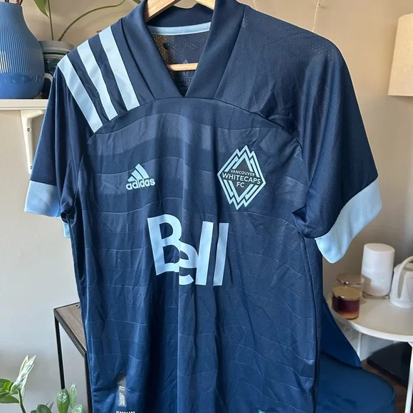 Adidas Vancouver Whitecaps #20 Avery Navy and Light Blue Soccer Jersey - Picture 2 of 9
